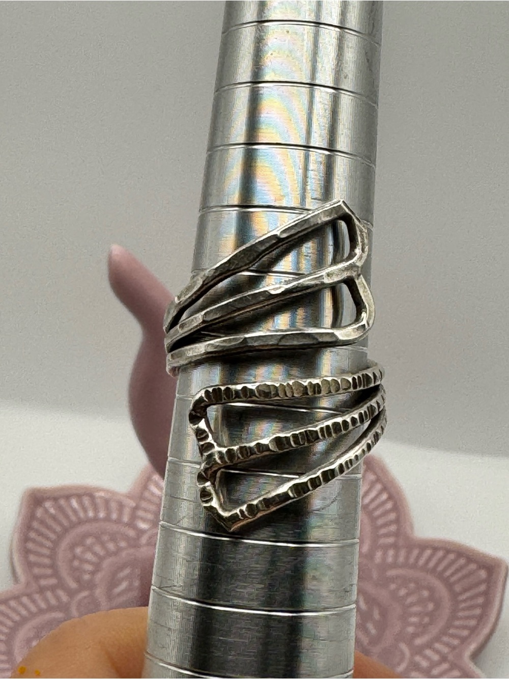 Sterling Silver Sculptural Wrap Ring - Adjustable